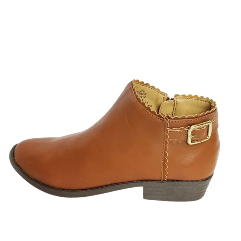 Kids Crown and Ivy Cognac Ankle Boots
